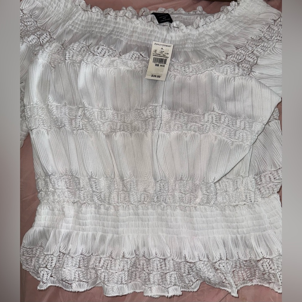 White lace shirt